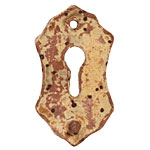 Kylie Parry Ceramic Rust Fancy Keyhole Pendant 27x47mm