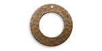 Vintaj Natural Brass Hammered Ring 21mm