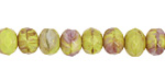 Czech Glass Grape Seed Fire Polished Rondelle 6x9mm