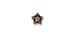 TierraCast Antique Brass (plated) Star Bead Cap 3x8mm