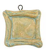 Gaea Ceramic Aqua on Buff Square Bezel 25mm