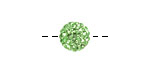 Peridot Pave (w/ Preciosa Crystals) Round 10mm