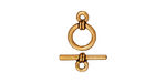 TierraCast Antique Gold (plated) Wrapped Toggle Clasp 12x8mm, 14mm Bar