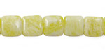 Natural Lemon Jade Puff Square 10mm