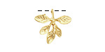Ezel Findings Gold (plated) Barberry Leaves Pendant 17mm