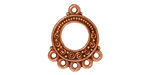 TierraCast Antique Copper (plated) Spiral & Beads 5-1 Link 18x22mm