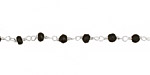 Spinel Faceted Rondelle Silver (plated) Bead Chain