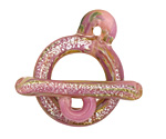 Grace Lampwork Fresh Heather Toggle Clasp 25-26x31-32, 39-40mm bar