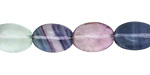 Rainbow Fluorite Flat Oval 14x10mm