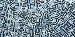 TOHO Higher Metallic Frosted Mediterranean Blue Triangle 11/0 Seed Bead