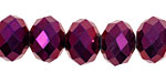Metallic Gold Raspberry Crystal Faceted Rondelle 14mm