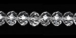 Clear Crystal Faceted Rondelle 10mm