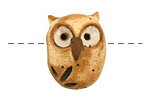 Kylie Parry Ceramic Yellow Hoot Owl 19x25mm
