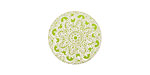 Lillypilly Lime Green Lace Anodized Aluminum Disc 19mm, 24 gauge
