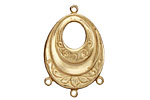 Brass Scrolling Oval 1-3 Link 32x21mm