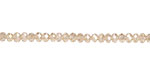 Sand AB Crystal Faceted Rondelle 3mm