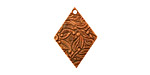 Stampt Antique Copper (plated) Floral Embossed Diamond 15x20mm
