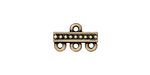 TierraCast Antique Brass (plated) Beaded 3-1 Link 15x9mm