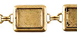 Nunn Design Antique Gold (plated) Large Rectangle Bezel Bracelet 16x12mm