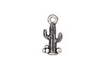 TierraCast Antique Silver (plated) Saguaro Cactus Charm 10x20mm