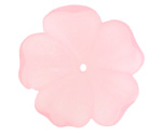 Matte Rose Lucite 5 Petal Flower 10x36mm