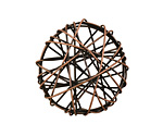 Antique Copper Wire Wrapped Coin 27mm