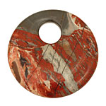Gray Rainbow Jasper Off Center Donut 49mm