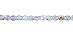 Czech Fire Polished Glass Light Sapphire AB Round 4mm