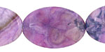 Purple Wave Agate Flat Oval 30x20mm