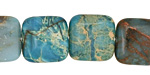 Turquoise Impression Jasper Puff Square 16mm