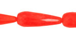 Tangerine Tango Jade Faceted Teardrop 30x10mm