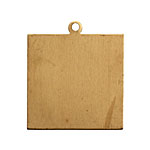 Brass Square Tag Blank 33x38mm