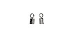 Silver (plated) Foldover Crimp End 8x3mm