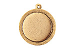 Nunn Design Antique Gold (plated) Raised Tag Small Circle Pendant 25x29mm