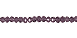 Amethyst Crystal Faceted Rondelle 4mm
