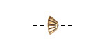 Nunn Design Antique Gold (plated) Limpet Bead Cap 5x11mm