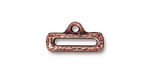 TierraCast Antique Copper (plated) Distressed Slide w/ Loop 10x19mm