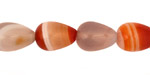 Red & Gray Botswana Agate Teardrop 14x10mm