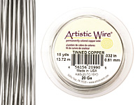 Artistic Wire Tinned Copper 20 gauge, 15 yards