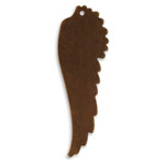 Vintaj Natural Brass Feathered Wing Altered Blank 18x52mm