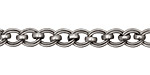 Antique Silver (plated) Double Curb w/ Ring Chain