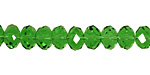 Kelly Green Crystal Faceted Rondelle 8mm