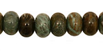 Green Snakeskin Rondelle 12mm