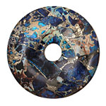 Midnight Blue Impression Jasper & Pyrite Donut 45mm