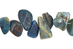 Pacific Blue Apatite Freeform Nugget Drop 7-12x8-20mm