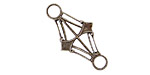 Stampt Antique Pewter (plated) Diamond Filigree Connector 31x16mm
