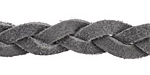 Iceburg Flat Braided Suede Leather 12mm