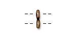 TierraCast Antique Brass (plated) Nugget 2-Hole Bar 7x13mm