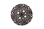 Lillypilly Black Geometrics Anodized Aluminum Disc 25mm, 22 gauge