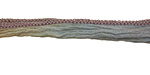 Kaleidoscope w/ Gray Edges Hand Dyed 100% Silk Ribbon 1/2"
